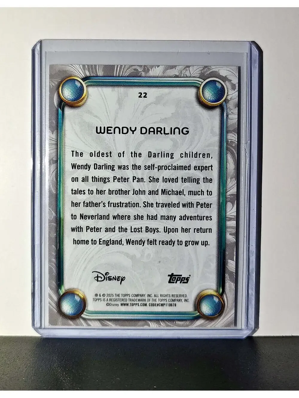 Wendy Darling 2025 Topps Disney Wonder #22 Card Peter Pan